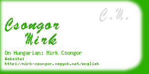csongor mirk business card